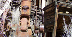 Old mine steam boiler