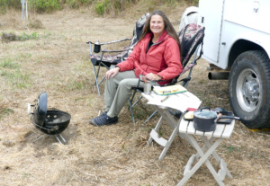 Camping by the Pacific ocean