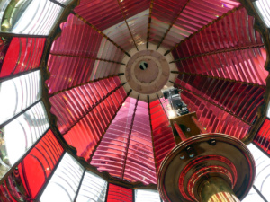 Red and white Fresnel lens